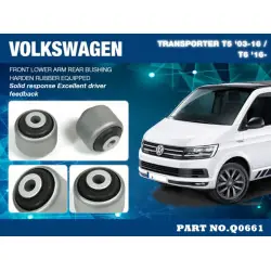 Hardrace Q0661 Braccio inferiore anteriore - Boccola posteriore Volkswagen Transporter - 