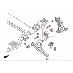 Hardrace Q0661 Front Lower Arm - Rear Bushing Volkswagen Transporter - 