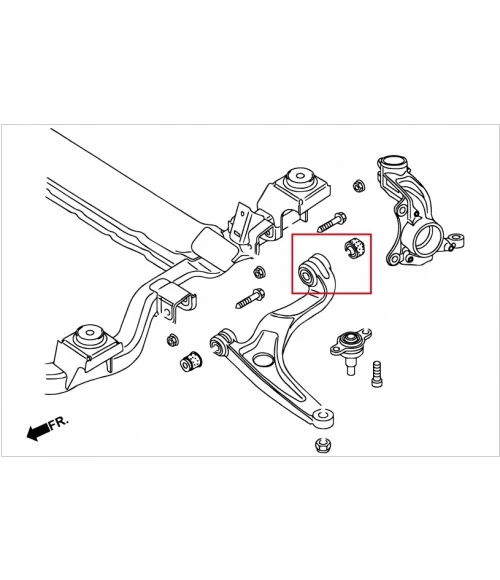 Hardrace Q0661 Front Lower Arm - Rear Bushing Volkswagen Transporter - 