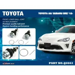 Giunto sferico anteriore inferiore Hardrace Q0663 Scion FR-S, Subaru BRZ, Toyota 86 - 