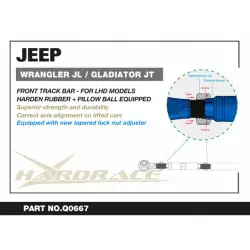 Hardrace Q0667 Front Track Bar Jeep Gladiator, Wrangler, Wrangler unlimited - 