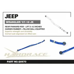 Barra di guida posteriore Hardrace Q0670 Jeep Wrangler, Wrangler Unlimited - 