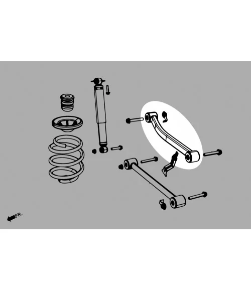 Hardrace Q0671 Rear Upper Arm Jeep Wrangler, Wrangler unlimited - 