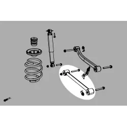 Hardrace Q0672 Braccio inferiore posteriore Jeep Wrangler, Wrangler Unlimited - 