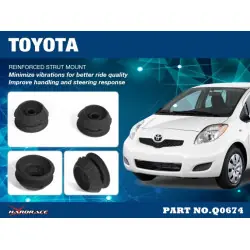 Supporto montante anteriore rinforzato Hardrace Q0674 Toyota Prius c, Yaris - 