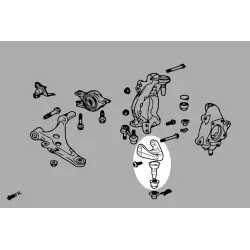 Regolatore del centro di rollio anteriore Hardrace Q0675 - 