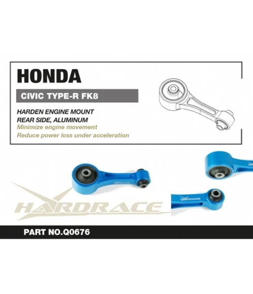 Hardrace Q0676 Harden Engine Mount - Rear Side - 
