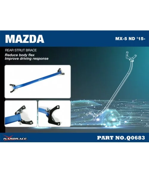 Hardrace Q0683 Rear Strut Brace Mazda MX-5 Miata - 