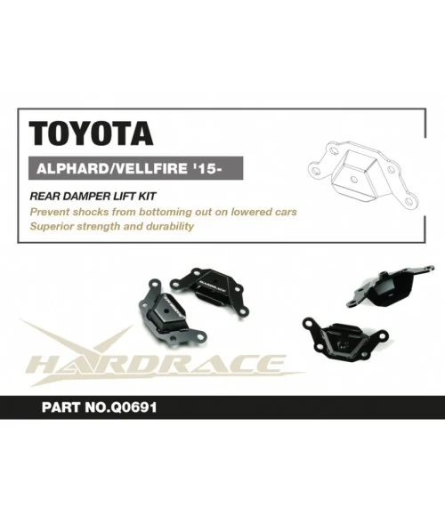 Hardrace Q0691 Rear Damper Lift Kit Toyota Alphard - 