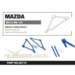 Hardrace Q0715 Middle Lower Brace Mazda MX-5 Miata - 