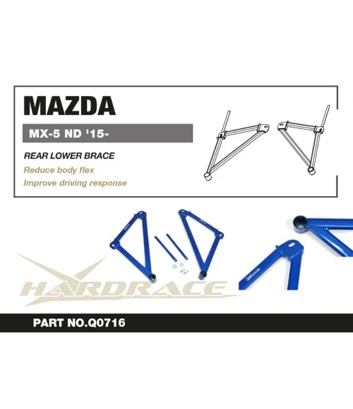 Hardrace Q0716 Rear Lower Brace Mazda MX-5 Miata - 