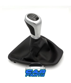 Pomello Leva Cambio + CUFFIA 6 marce grigio silver Serie 3 E90 E91 E92 E93 Pomello Leva Cambio + CUFFIA 6 marce grigio silver Serie 3 E90 E91 E92 E93