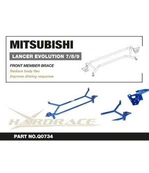 Hardrace Q0734 Front Member Brace Mitsubishi Lancer evolution - 