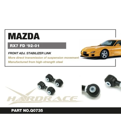 Hardrace Q0735 Front Adj. Stabilizer Link Mazda RX-7 - 