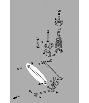 Hardrace Q0758 Rear Lateral Front Arm Lexus RX - 