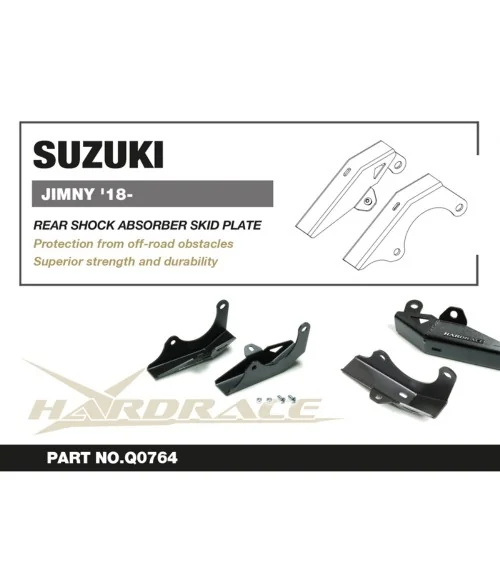 Hardrace Q0764 Rear Shock Absorber Skid Plate Suzuki Jimny - 