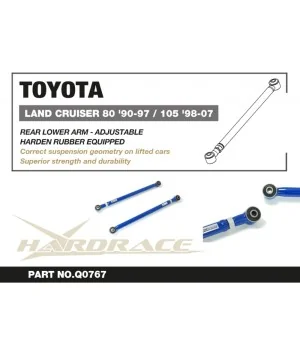 Braccio inferiore posteriore Hardrace Q0767 - Regolabile Lexus LX, Toyota Land Cruiser - 