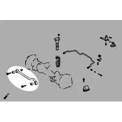 Hardrace Q0768 Front Panhard Rod Toyota Land cruiser - 