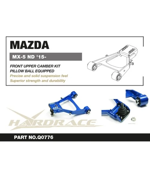 Hardrace Q0776 Front Upper Camber Kit Mazda MX-5 Miata - 