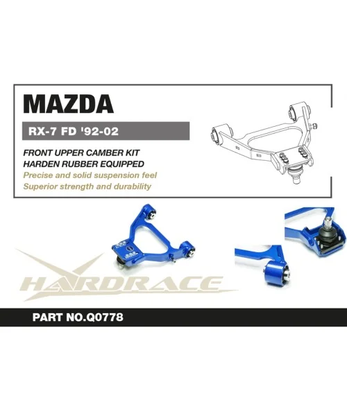 Hardrace Q0778 Front Upper Camber Kit Mazda RX-7 - 