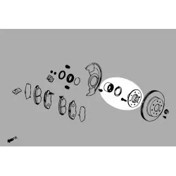 Hardrace Q0788 36mm Front Wheel Hub + Bearing Kit - 