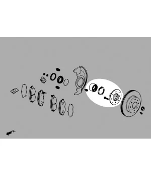 Hardrace Q0788 36mm Front Wheel Hub + Bearing Kit - 