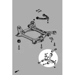 Hardrace Q0802 Braccio oscillante anteriore inferiore Audi Q7, Porsche Cayenne, Volkswagen Touareg - 