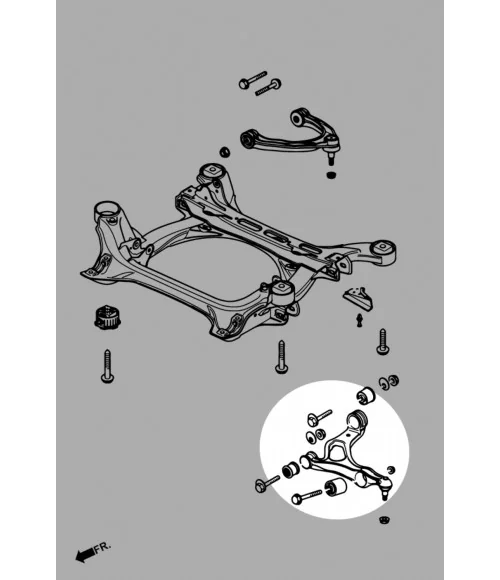 Hardrace Q0802 Front Lower Control Arm Audi Q7, Porsche Cayenne, Volkswagen Touareg - 