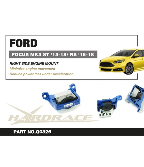 Hardrace Q0826 Supporto motore lato destro Ford Focus - 