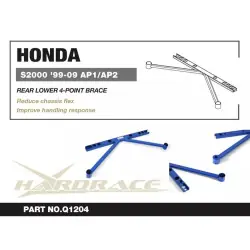 Hardrace Q1204 Supporto posteriore inferiore a 4 punti Honda S2000 - 