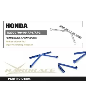 Hardrace Q1204 Rear Lower 4-point Brace Honda S2000 - 