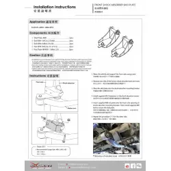 Piastra paramotore ammortizzatore anteriore Hardrace Q0834 Suzuki Jimny - 