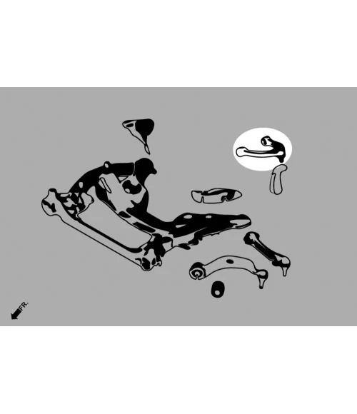 Hardrace Q0839 Braccio superiore anteriore Bmw Serie 5, Serie 6, Serie 7 - 
