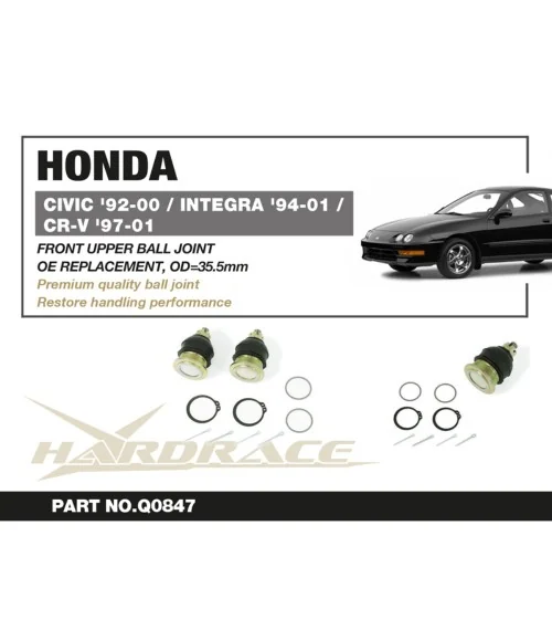 Hardrace Q0847 Front Upper Ball Joint Honda CR-V, Honda. Odyssey jdm - 