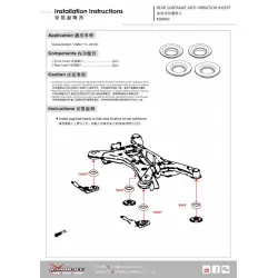 Hardrace Q0853 Rear Subframe Anti-vibration Insert Toyota Alphard - 