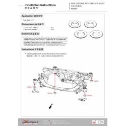Hardrace Q0855 Inserto antivibrante per telaio ausiliario posteriore Tesla Model 3 - 