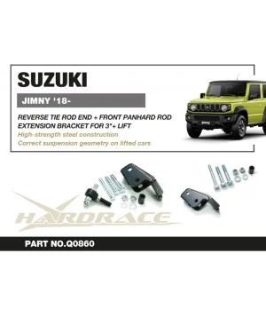 Hardrace Q0860 Reverse Tie Rod End + Front Panhard Rod Extension Bracket Suzuki Jimny - 