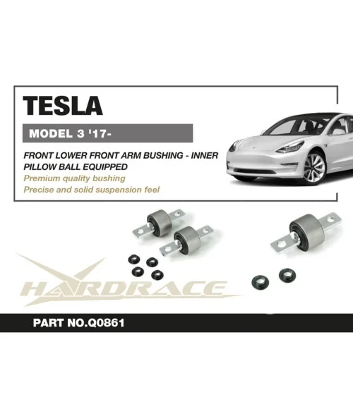 Hardrace Q0861 Front Lower Front Arm Bushing - Inner Tesla Model 3, Model y - 