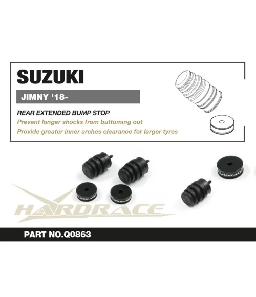 Hardrace Q0863 Rear Extended Bump Stop Suzuki Jimny - 