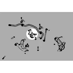 Hardrace Q0865 Front Lower Arm Bushing - Rear Honda CR-V - 