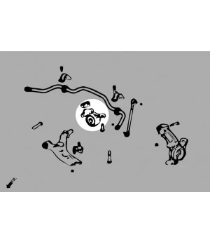 Boccola braccio inferiore anteriore Hardrace Q0865 - Posteriore Honda CR-V - 