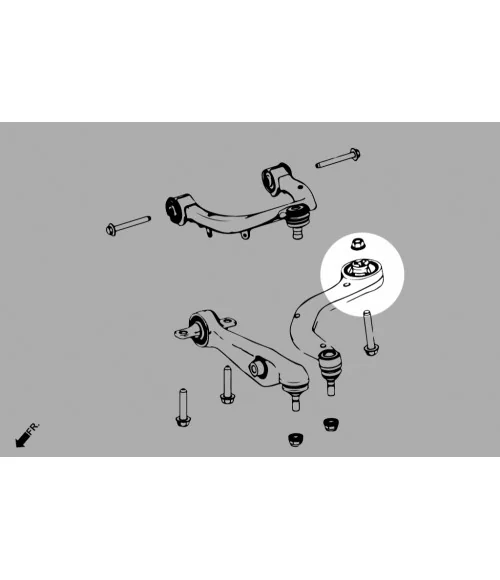 Hardrace Q0881 Front Lower Rear Arm Bushing Tesla Model 3, Model y - 