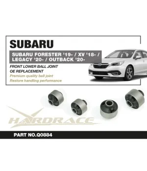 Hardrace Q0884 Front Lower Arm Bushing - Rear Subaru Forester, Legacy/outback, XV - 