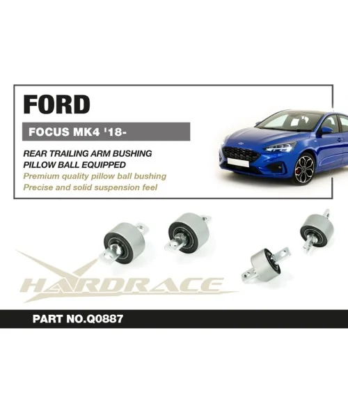 Hardrace Q0887 Rear Trailing Arm Bushing Ford Focus - 