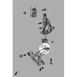 Hardrace Q0890 Front Lower Arm Bushing - Rear Toyota Yaris / vitz - 