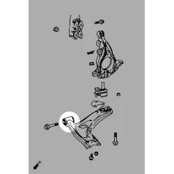 Boccola braccio inferiore anteriore Hardrace Q0893 - anteriore Toyota Yaris / vitz - 