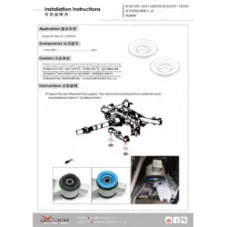 Hardrace Q0899 Rear Diff. Anti-vibration Insert - Front Toyota Yaris / vitz - 