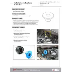 Hardrace Q0900 Rear Diff. Anti-vibration Insert - Rear Toyota Yaris / vitz - 