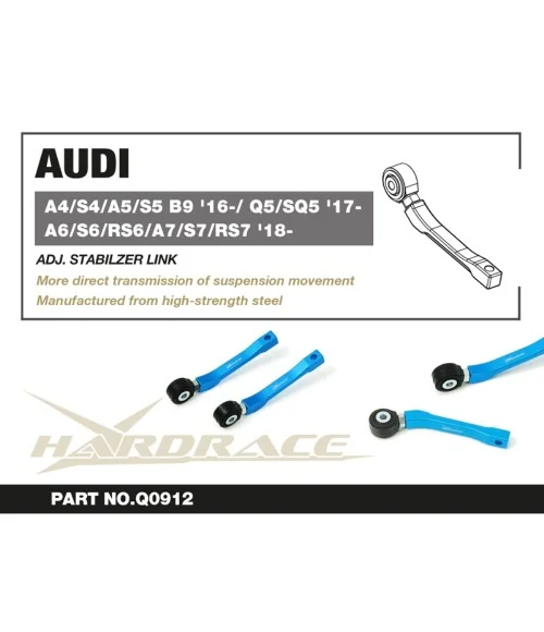 Hardrace Q0912 Rear Adj. Stabilizer Link Audi - 