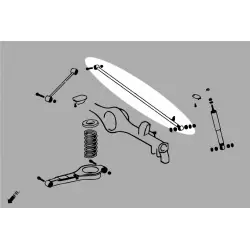 Barra Panhard posteriore regolabile Hardrace Q0913 Toyota Fortuner - 